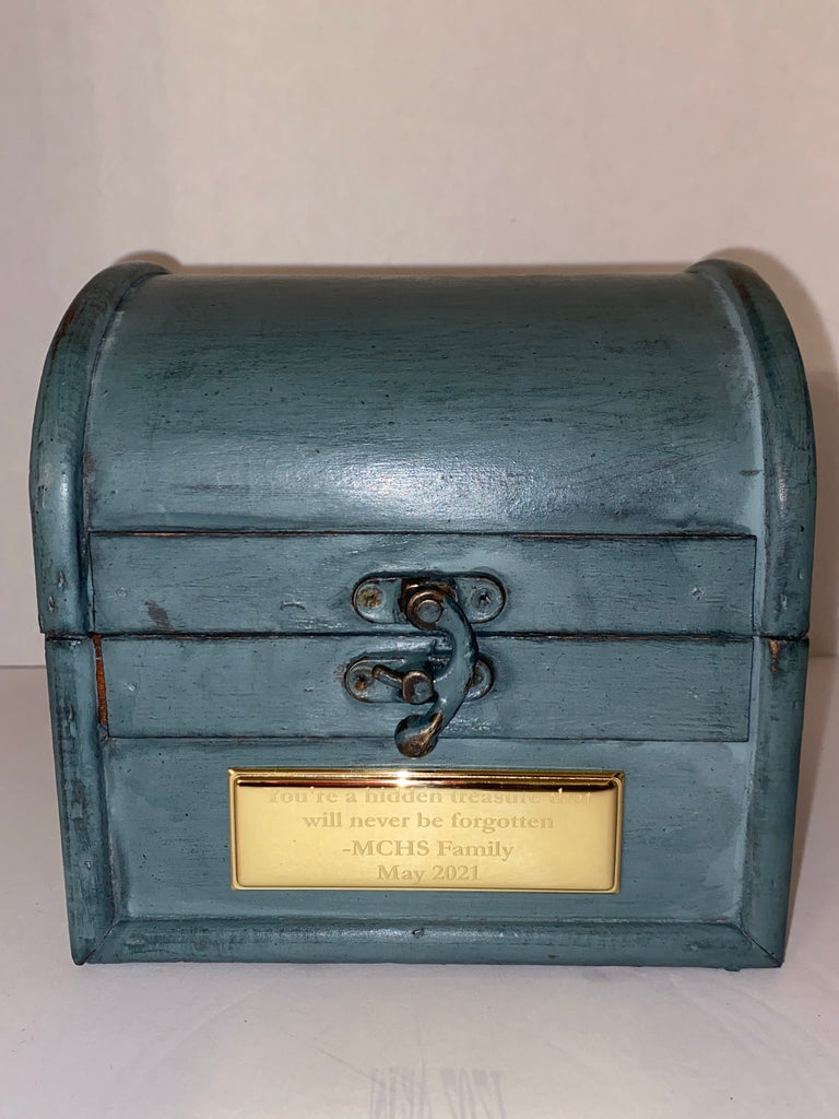 Engraved Square Treasure Chest