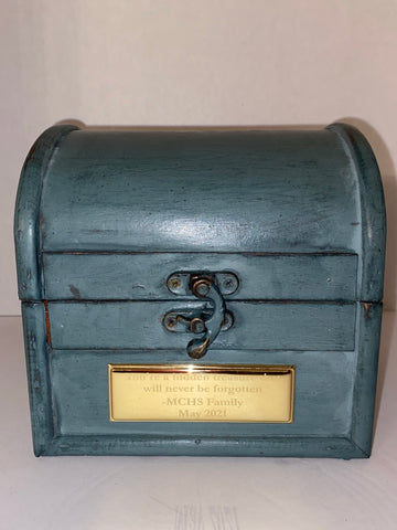 Engraved Square Treasure Chest