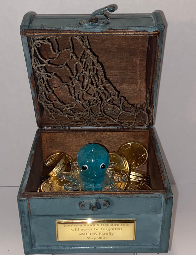 Engraved Square Treasure Chest
