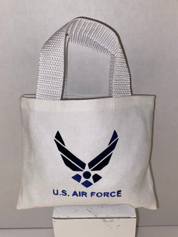 Mini White U S Air Force Tote Bag